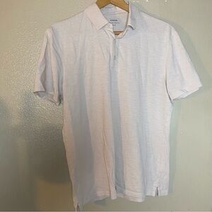 Vince cream Short-Sleeve Polo Shirt size medium casual minimalist